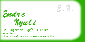 endre nyuli business card